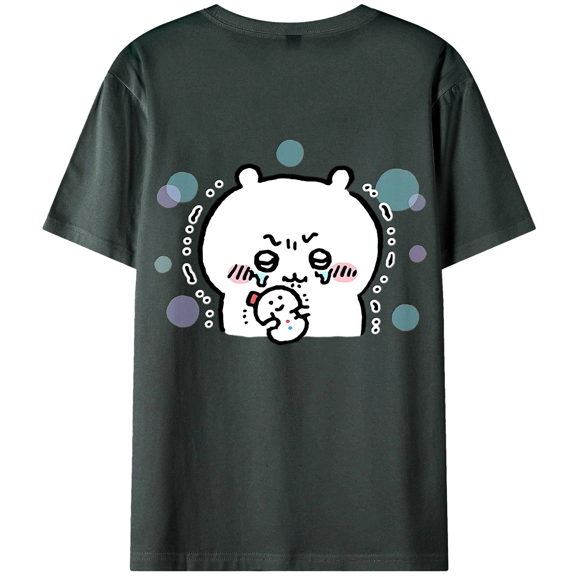 （画像用） ちいかわ ちいかわ Chii-kawa chiikawa 綿100％ メンズ半袖Tシャツ（バックプリント） 通気性